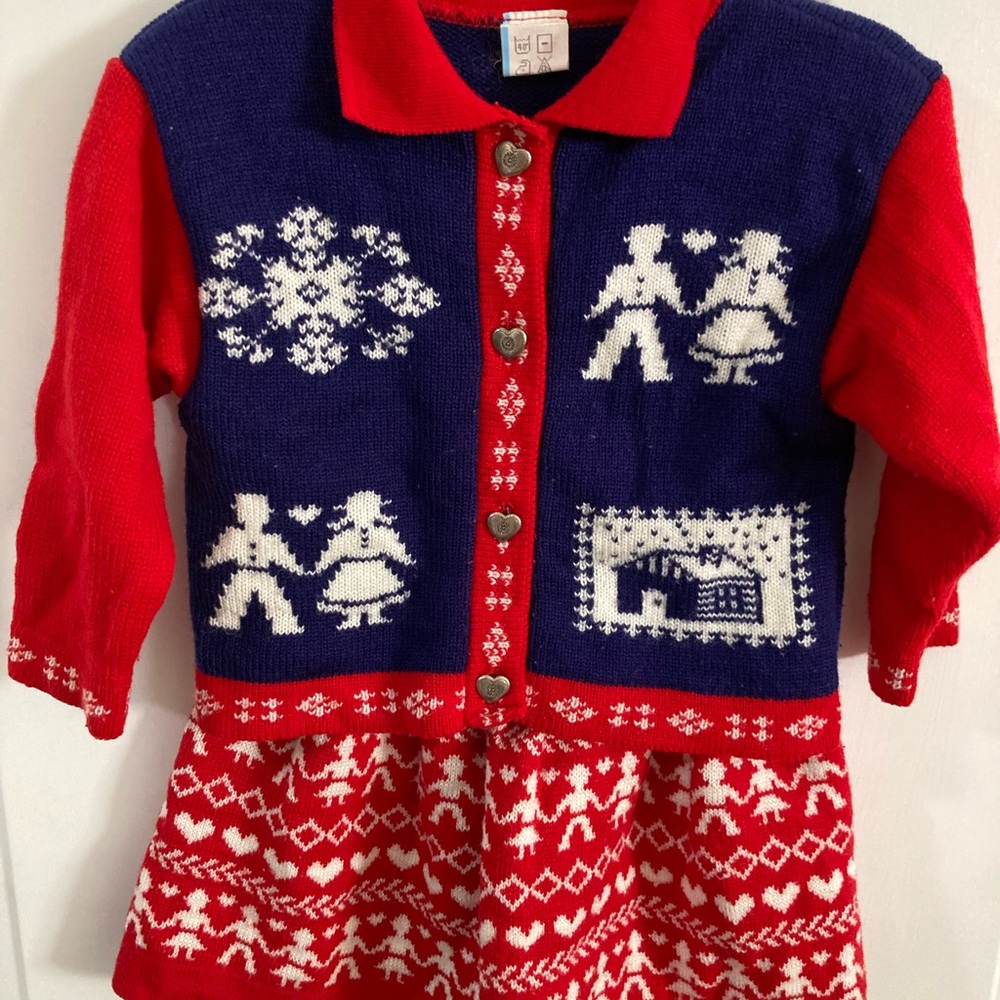 Vintage winter holiday sweater set